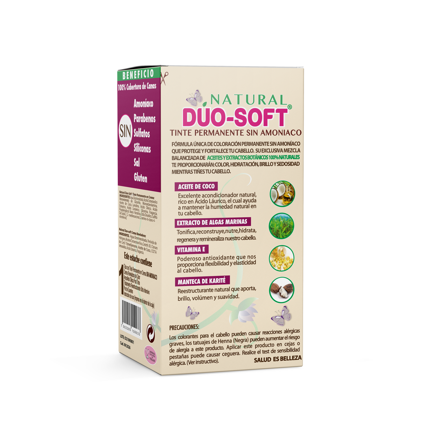 Tinte Natural Duo-Soft 0% Amoniaco y Parabenos