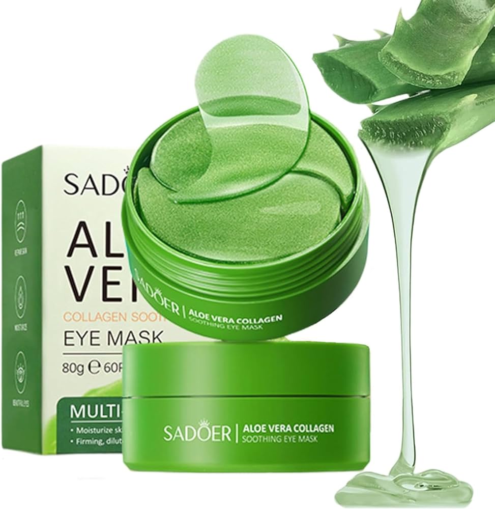 Mascarillas Revitalizantes para Ojos con Aloe Vera, Colágeno y Alantoína