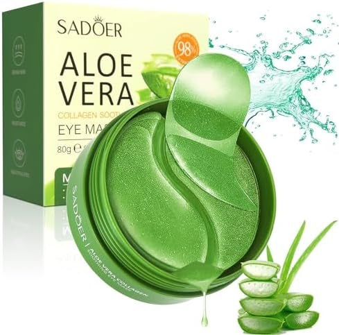 Mascarillas Revitalizantes para Ojos con Aloe Vera, Colágeno y Alantoína