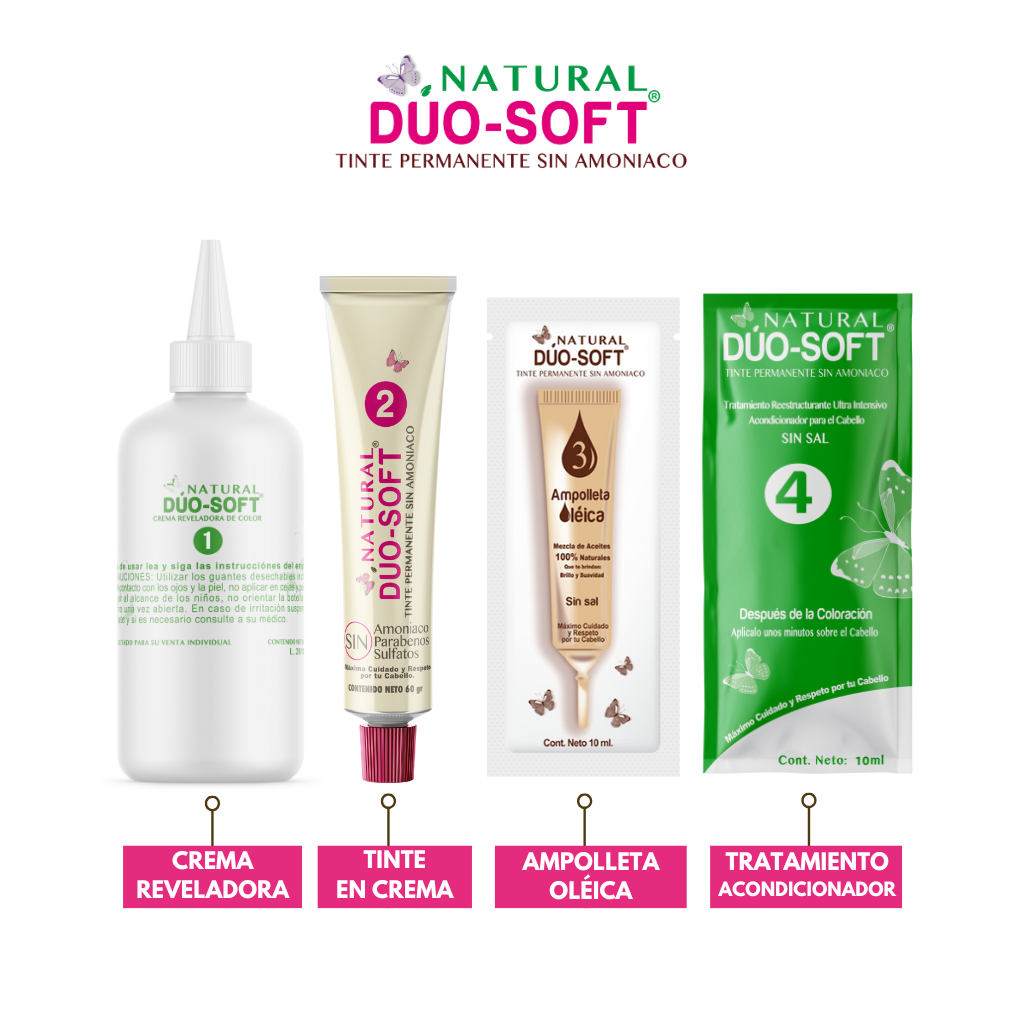 Tinte Natural Duo-Soft 0% Amoniaco y Parabenos